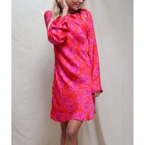 Jen's Pirate Booty Nikki Floral Electro Mini Dress Tunic Long Sleeve Boho